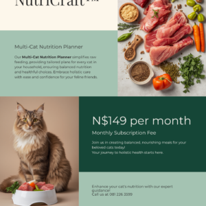 Feline NutriCraft™ – Multi-Cat Nutrition Planner & Raw Feeding